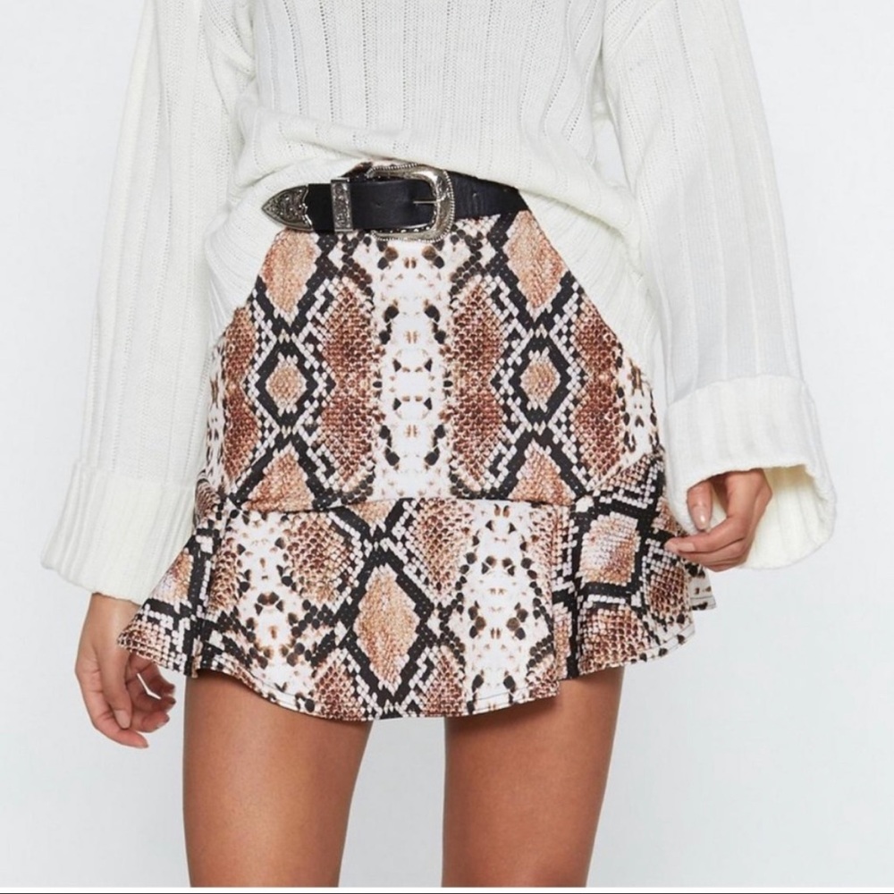 Snakeskin Nasty Gal skirt